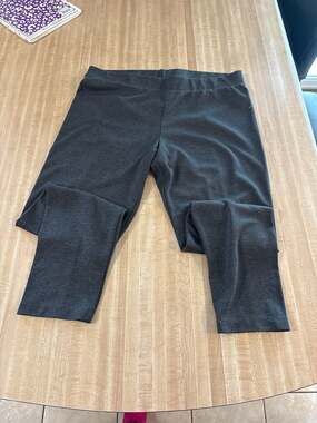 NY Collection Charcoal Grey Pull-On Leggings Size XL